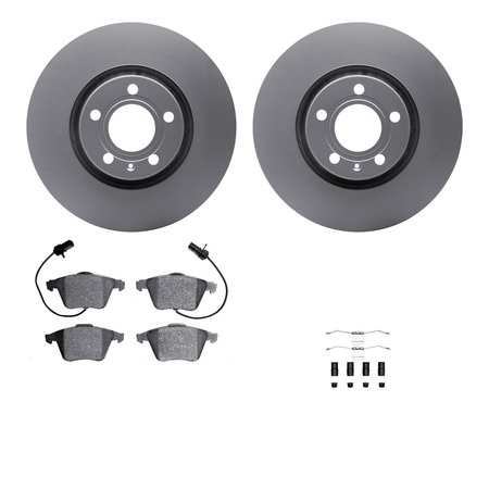 DYNAMIC FRICTION CO 4512-73129, Geospec Rotors with 5000 Advanced Brake Pads includes Hardware, Silver 4512-73129